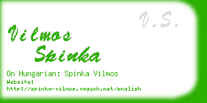 vilmos spinka business card